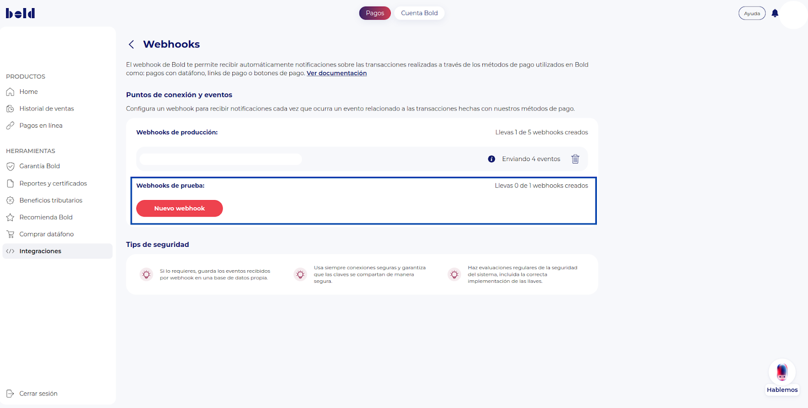 webhook de prueba
